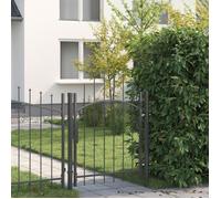 Portail - portillon Vidaxl Porte de Jardin avec verrouillage Gris 100 x 150 cm Acier