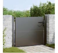 vidaXL Porte de Jardin Noir 110 x 105 cm Acier enduit de poudre