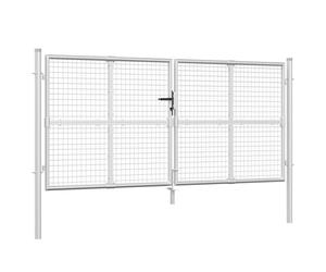 Portal De Jardin Maille Argenté 300x175 Cm Acier Galvanisé Vidaxl Vidaxl