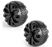 PORTAL Roues de rechange de 20,3 cm de diamètre x 8,6 cm de large pour chariot utilitaire, roues en plastique avec bande de roulement TPR pour chariots de jardin extérieurs