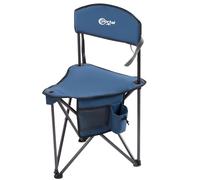 Portal Tabouret de camping pliable avec dossier - Tabouret à trois pieds - Extra large - Ultra léger - Chaise de pêche portable - 78 cm de haut - Repose-pieds - Charge maximale : 100 kg - Avec poche
