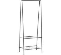 vidaXL Portant Noir Valet de Chambre Étagère Vestiaire Porte-manteau Penderie