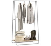 HOMCOM Portant à Vêtement 3 en 1 Porte-Chaussures 80 x 44 x 140 cm Gris
