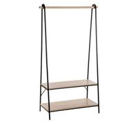 Atmosphera Portant à vêtements Jano avec étagères H. 165 cm Noir