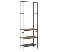 Portant à vêtements avec étagères - vidaXL - Bois ancien - Bois d'ingénierie - 60x30x171 cm - 3 étagères