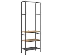 Portant à vêtements avec étagères - vidaXL - Chêne artisanal - Bois d'ingénierie - 60x30x171 cm - 3 étagères