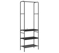 vidaXL Porte-vêtements Chêne noir 60 x 30 x 171 cm Bois d'ingénierie, Rangement de chambre, organiseur rectangulaire, meuble industriel, étagère gain de place, armoire moderne pour style minimaliste
