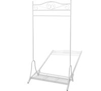 Portant à Vêtements Blanc Acier Penderie Garde-robe Porte Manteau vidaXL