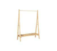 Portant à vêtements - Bois de teck - L118 cm - Coloris : Naturel clair - CALERINO