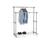 Portant à vêtements CASA, en métal chromé et gris
