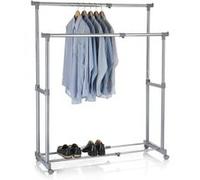 Portant à vêtements CASA, en métal chromé et gris Gris G