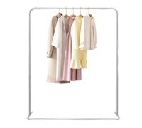 Portant à vêtements en acier inoxydable - Organisateur de vêtements durable avec rail unique et base en U, 80 x 40 x 150 cm, solution de rangement durable pour vêtements pour la maison et la vente au