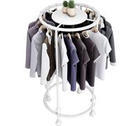 Portant à vêtements en acier inoxydable - Présentoir sur pied pour robes et vêtements - Idéal pour les boutiques, les chambres et les espaces de vente au détail - Finition blanche élégante (70x)