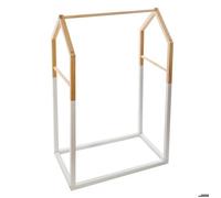 Atmosphera - Portant à vêtements Enfant Maison - Bois et Blanc 60x100 cm