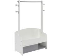 Portant à vêtements et étagère en bois Ginger Home - Gris-blanc