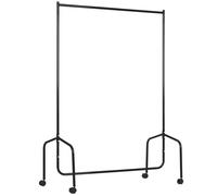 Portant à vêtements - HOMCOM - avec roulettes tringle solide charge 140 kg vestiaire - acier - 150x60x170cm - noir