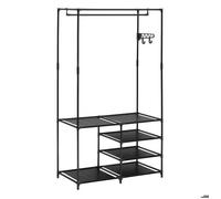 5five - portant à vêtements intissa 4 niveaux en métal noir h160cm