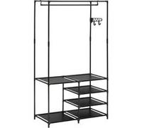 5five - portant à vêtements intissa 4 niveaux en métal noir h160cm