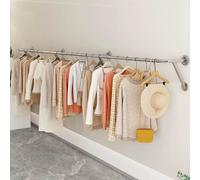 Portant à vêtements mural en acier inoxydable - Présentoir polyvalent pour vêtements pour la maison et la boutique, durable pour manteau et serviette nizer élégante en métal pour un rangement efficace