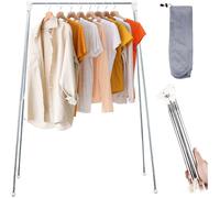 Portant à Vêtements Pliable en Acier Inoxydable Réglable 34-70 cm Léger et Stable Pour Voyage Camping Randonnée Blanchisserie