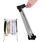 Portant À Vêtements Pliable Portable : Porte-Vêtements De Voyage Réglable En Acier Inoxydable 32-73 Cm Séchoir À Linge Télescopiq