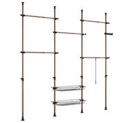 SoBuy Portemanteau sur Pied Télescopique Marron 331.8x37.0x295.0 cm KLS04-II-BR