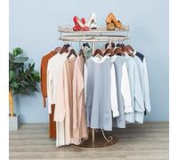 Portant à vêtements Rond Rotatif en métal, présentoir rétro autoportant pour boutiques et commerces de détail, 70 cm x 135 cm, élégant Porte-Manteau pour Chambre et Usage Commercial