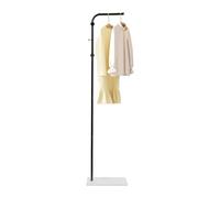 Portant à vêtements sur pied avec base en ardoise, 170 cm | 3 crochets plus barre de suspension avec butées, 170 cm de haut pour manteaux longs, charge jusqu'à 15 kg, fer et ardoise