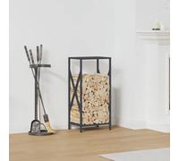 Portant Bois Chauffage Anthracite 34x25x70 cm | Acier Laminé à Froid, Grande Capacité, Séchage Amélioré, Design Élégant pour Cheminée