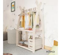 Portant chambre enfant mamoi en bois naturel 53×32×95 cm - beige
