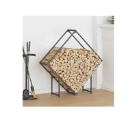 vidaXL Portant de Bois Chauffage Anthracite 100x25x100 cm, Support à bûches de cheminée, Support à bûches, Support à bûches