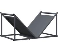 Portant de bois chauffage anthracite 70x43x34,5 cm