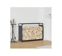 vidaXL Portant de bois chauffage anthracite 90x28x65 cm
