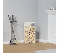 vidaXL Portant de bois chauffage blanc 25x25x60 cm