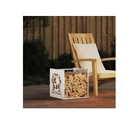 Portant de bois chauffage blanc 40x40x40 cm