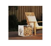 vidaXL Portant de bois chauffage blanc 40x40x40 cm 864244 Blanc