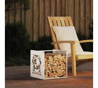 vidaXL Portant de bois chauffage blanc 40x40x40 cm 864244 Blanc