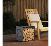 vidaXL Portant de bois chauffage anthracite 40x40x40 cm, support à bûches de cheminée, support à bûches, support à bûches 864239