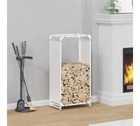 vidaXL Portant de bois chauffage blanc 44x28x90 cm