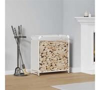 vidaXL Portant de bois chauffage blanc 60x28x65 cm