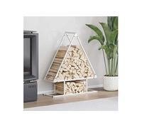 vidaXL Portant de bois chauffage blanc 80x25x90 cm, support à bûches de cheminée, support à bûches, support à bûches, 864316 Blanc