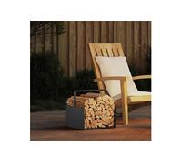 vidaXL Portant de Bois Chauffage Noir 40x40x40 cm