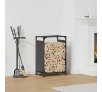 vidaXL Portant de Bois Chauffage Noir 90x28x90 cm, Support à bûches de cheminée, Support à bûches, Support à bûches, Stockage de bûches d'intérieur