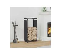 vidaXL Portant de bois chauffage noir 44x28x90 cm