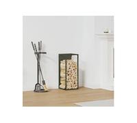 vidaXL Portant de bois chauffage vert olive 25x25x60 cm