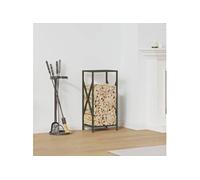 vidaXL Portant de bois chauffage vert olive 34x25x70 cm