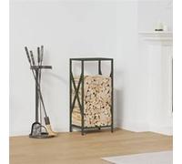 Portant de bois chauffage vert olive 34x25x70 cm Vert olive G