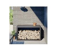 vidaXL Portant de bois de chauffage 100x40x60 cm acier anthracite
