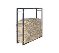 Portant de bois de chauffage Noir 100x25x100 cm Acier