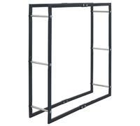 Portant de bois de chauffage Noir 100x25x100 cm Acier